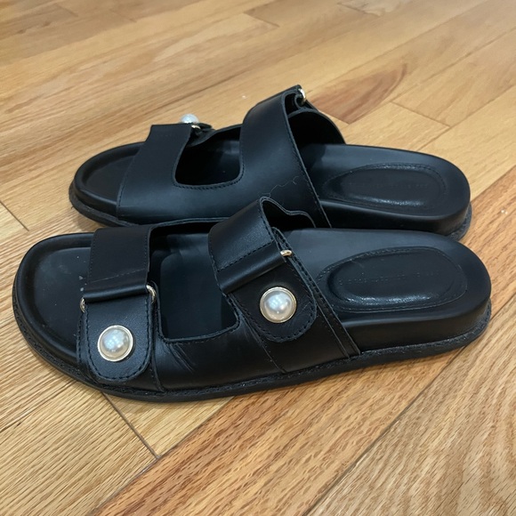 Black Slide Sandals - Picture 3 of 3